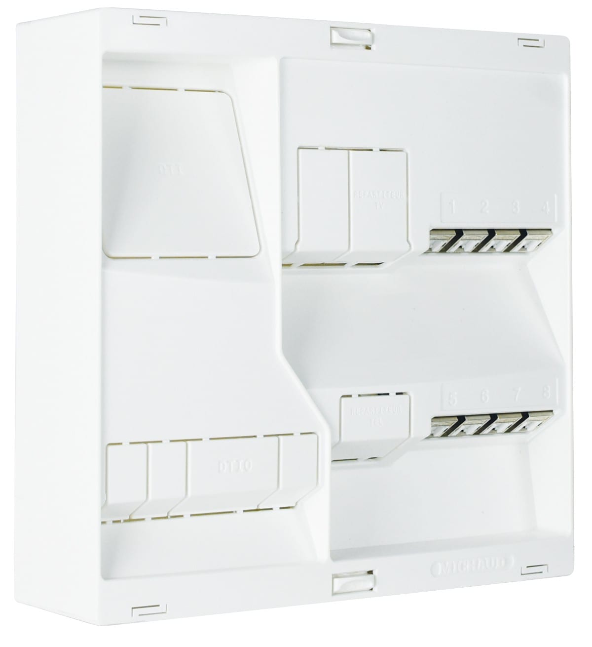 Michaud - Tableau de communication BLUENEO 8 RJ45