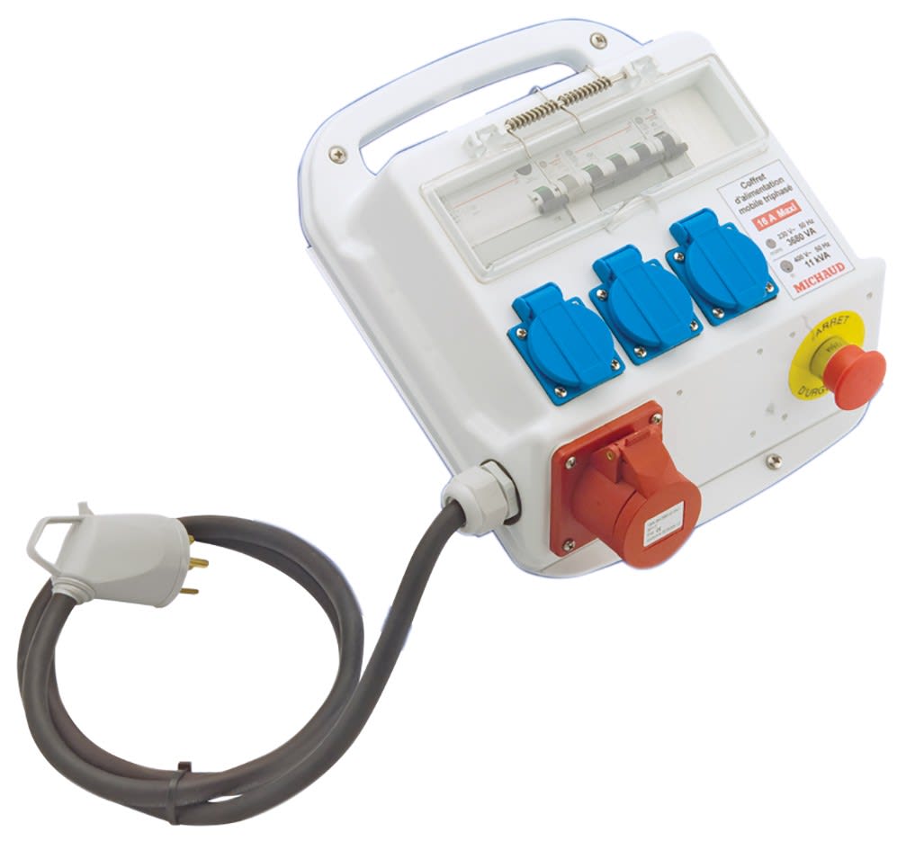 Michaud - Coffret d'alimentation mobile 3 MONO + TRI