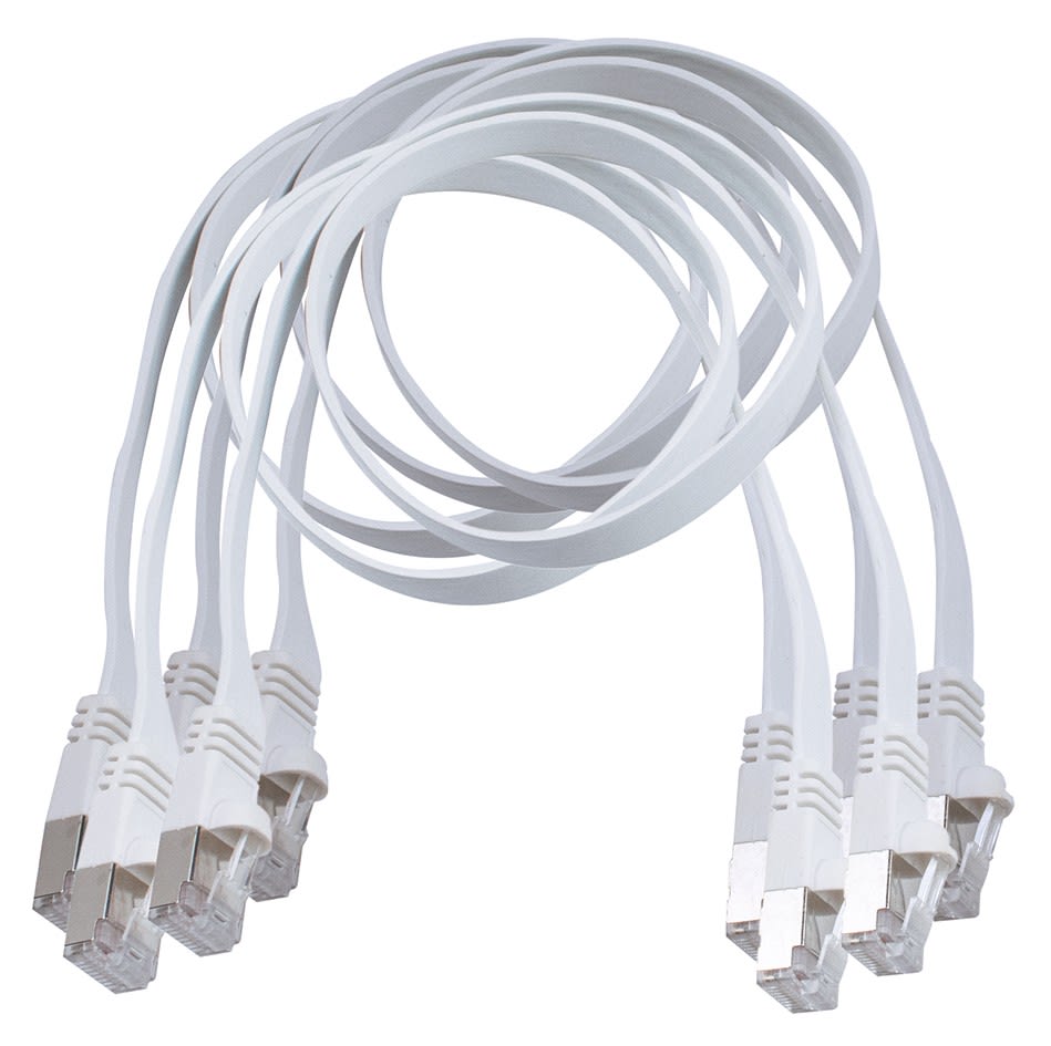 Michaud - Lot de 5 cordons plats RJ45 FTP Lg 0,5 m