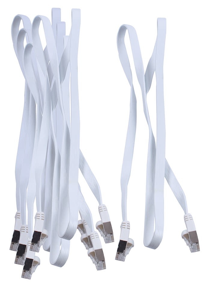 Michaud - Lot de 5 cordons plats RJ45 FTP Lg 1 m