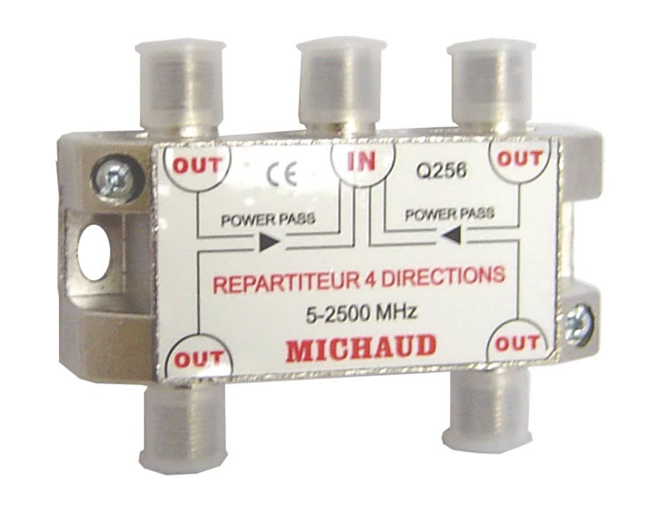 Michaud - Répartiteur TV comprenant 1 entrée et 4 sorties