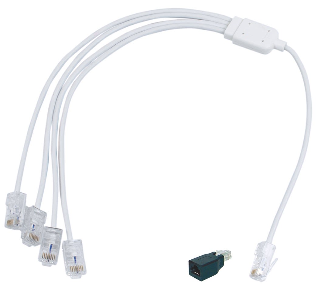 Michaud - Cordon quadruple pour raccordement Téléphone/RJ45