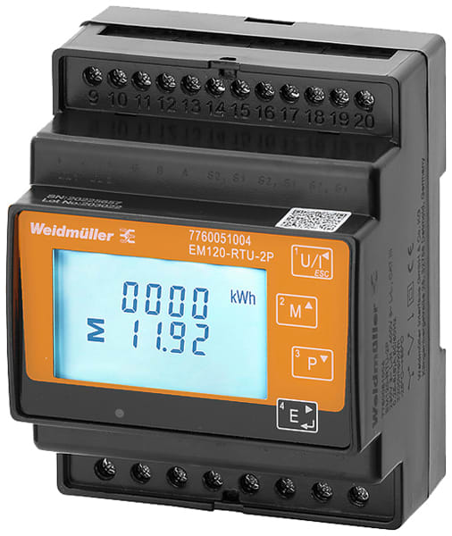 Weidmüller - EM120-RTU-2P - Software and engineering Appareil de mesure de la quantité d?élec