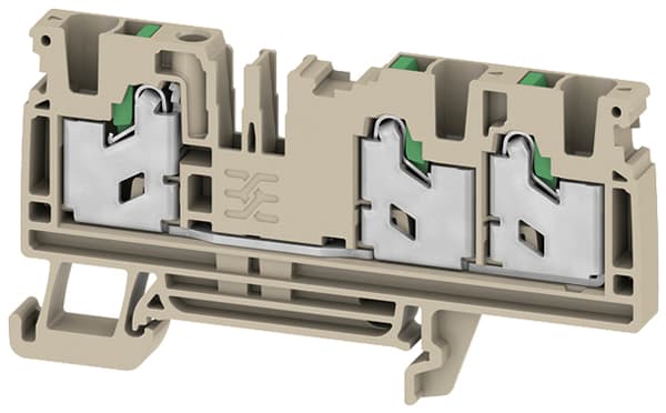 Weidmüller - Bloc de jonction SNAP IN, Beige, 4mm², 3 points de connection