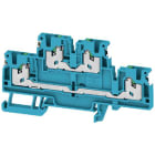 Weidmüller - Bloc de jonction SNAP IN double étage, Bleu, 2,5mm², repère vierge
