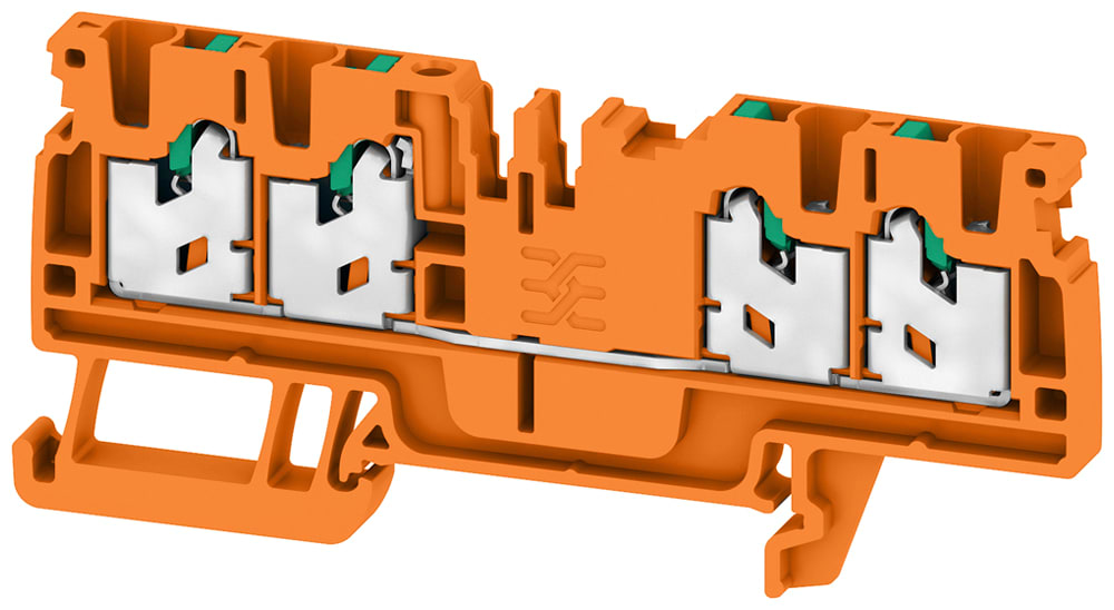 Weidmüller - Bloc de jonction SNAP IN, Orange, 2,5mm², 4 points de connection