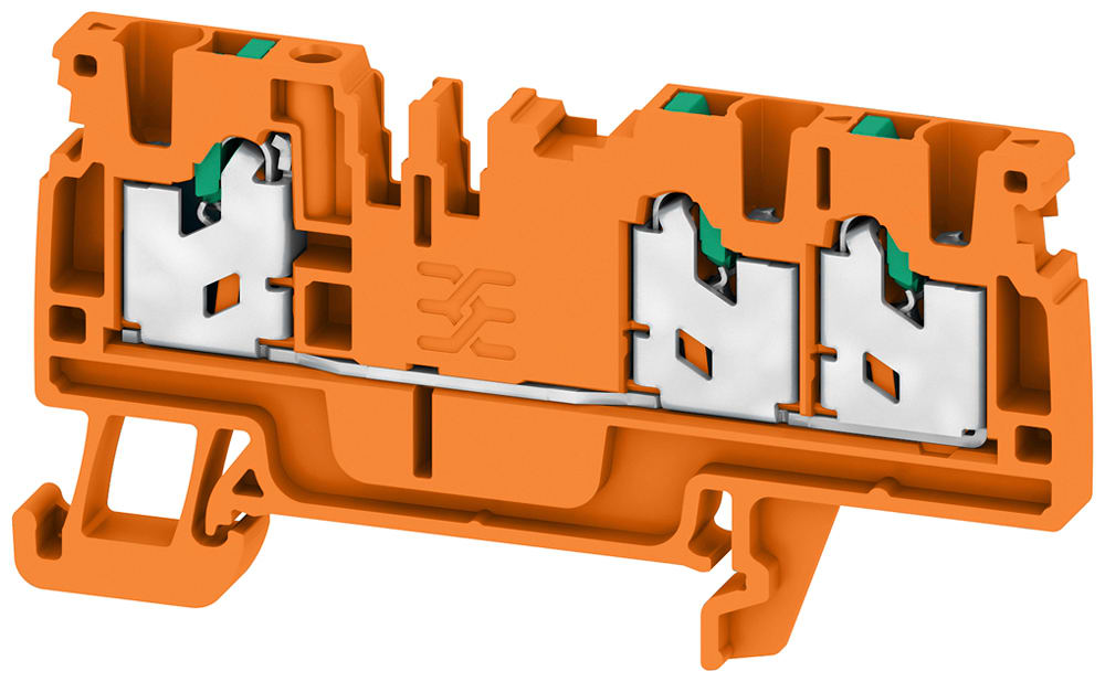 Weidmüller - Bloc de jonction SNAP IN, Orange, 2,5mm², 3 points de connection