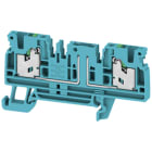 Weidmüller - Bloc de jonction SNAP IN sans couteau, Bleu, 2,5mm², 2 points de connection