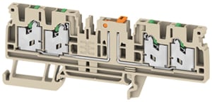 Weidmüller - Bloc de jonction SNAP IN sectionnable, Beige, 2,5mm², 4 points de connection