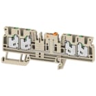 Weidmüller - Bloc de jonction SNAP IN sectionnable, Beige, 2,5mm², 4 points de connection