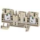 Weidmüller - Bloc de jonction SNAP IN sans couteau, Beige, 2,5mm², 2 points de connection
