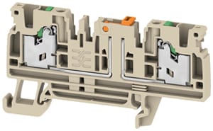 Weidmüller - Bloc de jonction SNAP IN sectionnable, Beige, 2,5mm², 2 points de connection