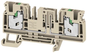 Weidmüller - Bloc de jonction SNAP IN sans couteau, Beige, 4mm², 2 points de connection