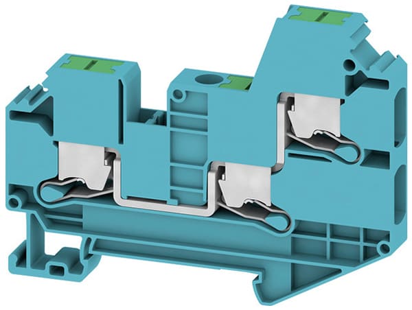 Weidmüller - Bloc de jonction SNAP IN, Bleu, 6mm², 3 points de connection