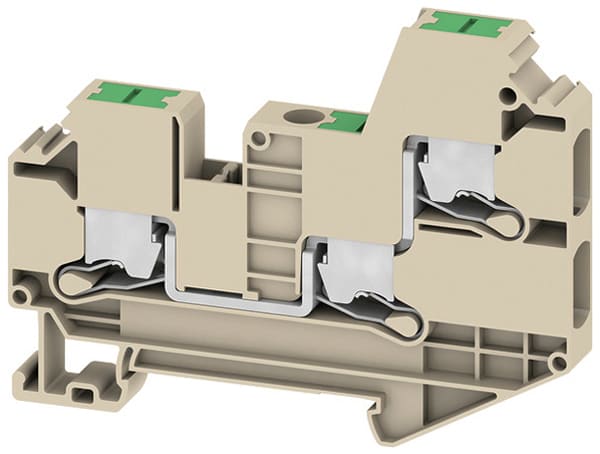 Weidmüller - Bloc de jonction SNAP IN, Beige, 6mm², 3 points de connection