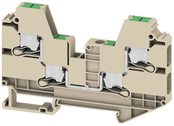 Weidmüller - Bloc de jonction SNAP IN, Beige, 6mm², 4 points de connection