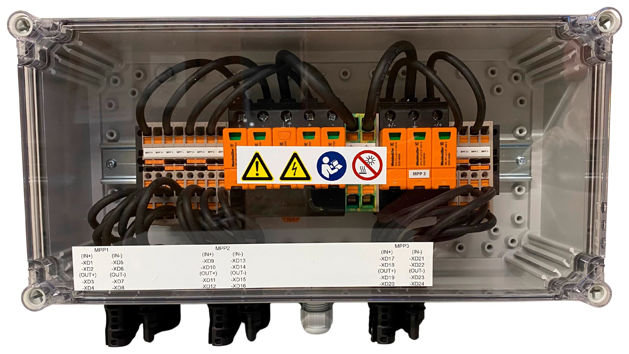Weidmüller - PVC DC 2I 2O 3MPP SPD1R EVO 11 Coffrets industriels - plastique - PVC DC 2I 2O
