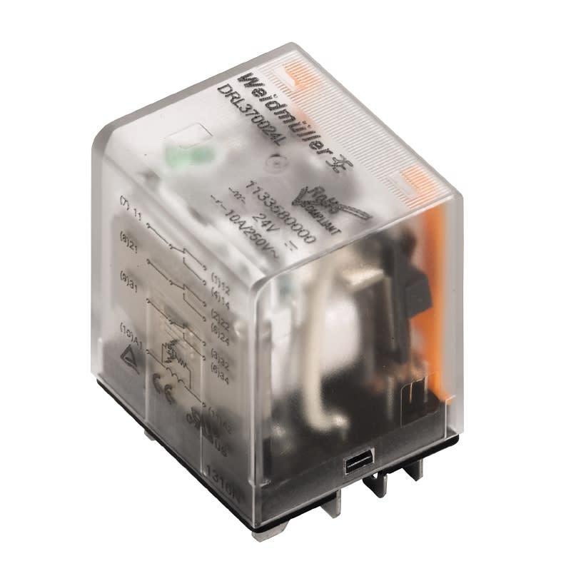 Weidmüller - DRL373524L - Relais & Opto-coupleurs Relais de puissance miniature, 24 V AC, LED