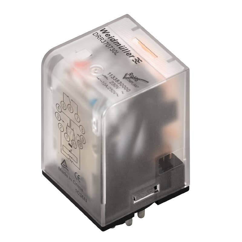 Weidmüller - DRR373110L - Relais & Opto-coupleurs Relais industriel, 110 V DC, LED verte, 3 I