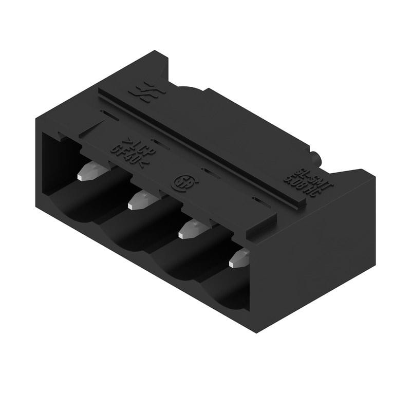 Weidmüller - SL-SMT 5.08HC/04/90G 3.2SN BK RL - Connecteurs pour CI pas < 5mm