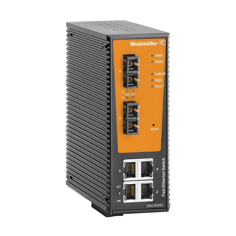 Weidmüller - Switch Fast Ethernet administrable, AdvanceLine Lite, 4xRJ45, 2xSCS single-mode