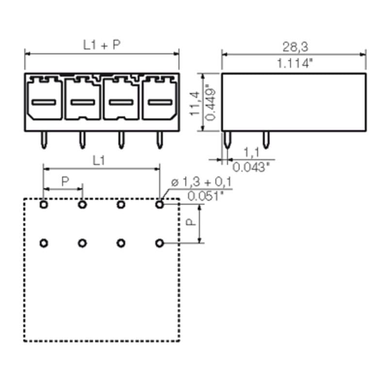 Weidmüller - Connecteurs de puissance pour CI pas 7,62 mm, ou>