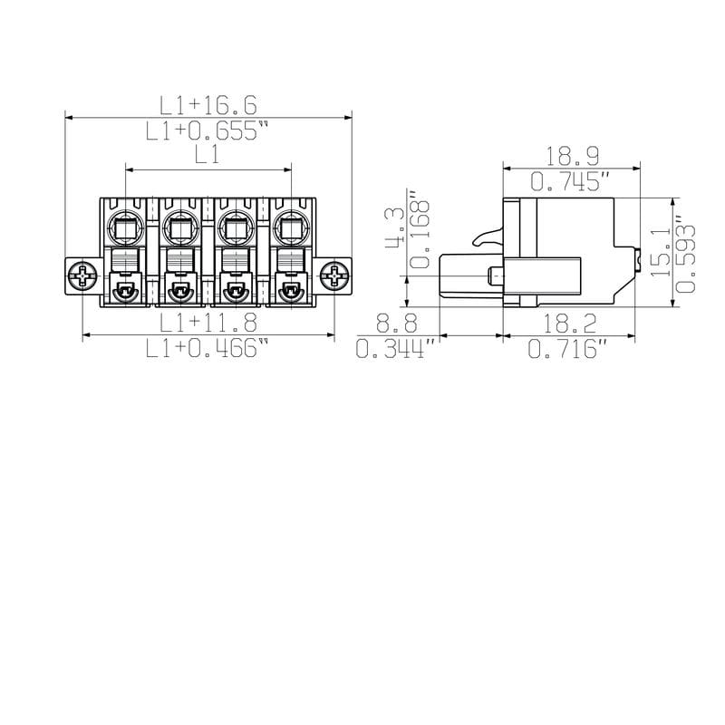 Weidmüller - Connecteurs de puissance pour CI pas 7,62 mm, ou>