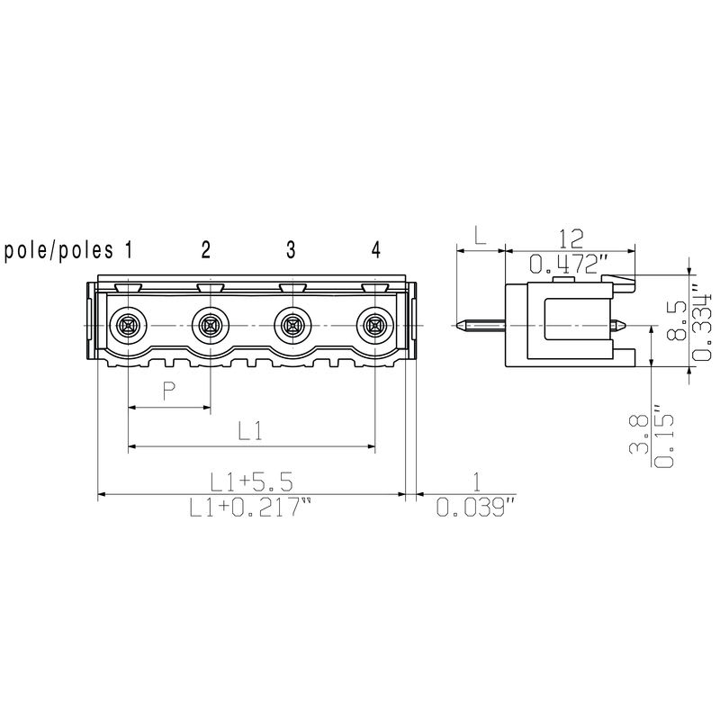 Weidmüller - Connecteur PCB (raccordement sur platine), 630 V, 18.5 A, Pas en mm: 7.50, Nombr