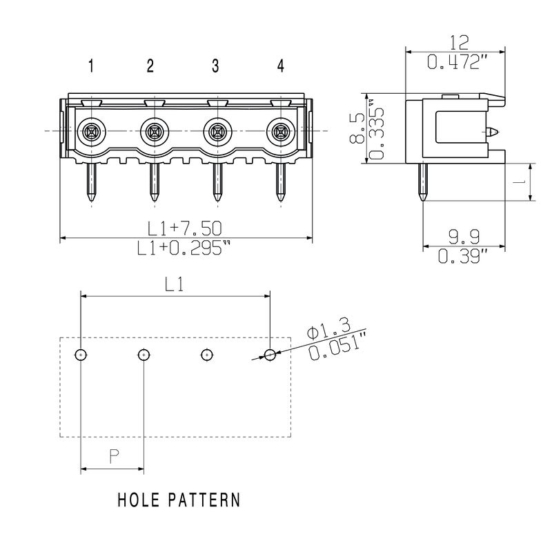 Weidmüller - Connecteur PCB (raccordement sur platine), 630 V, 18.5 A, Pas en mm: 7.50, Nombr