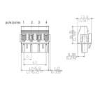 Weidmüller - Connecteur PCB (raccordement du conducteur), 630 V, 15 A, Pas en mm: 7.62, 3.31