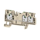 Weidmüller - Bloc de jonction SNAP IN, Beige, 2,5mm², 3 points de connection, repère vierge