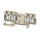 Weidmüller - Bloc de jonction SNAP IN, Beige, 2,5mm², 4 points de connection, repère vierge