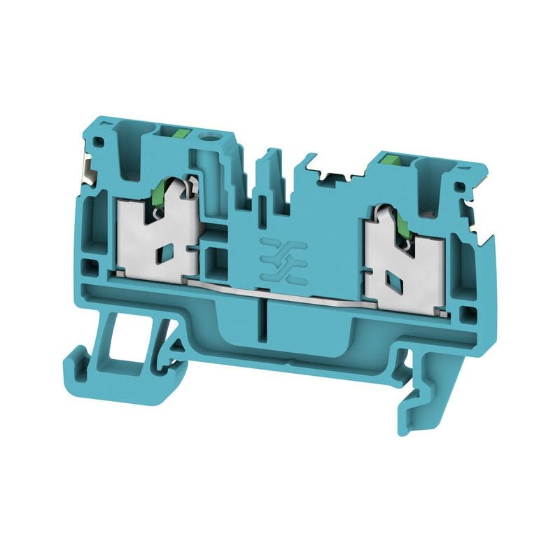 Weidmüller - Bloc de jonction SNAP IN, Bleu, 2,5mm², 2 points de connection, repère vierge