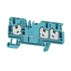 Weidmüller - Bloc de jonction SNAP IN, Bleu, 2,5mm², 3 points de connection, repère vierge