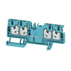 Weidmüller - Bloc de jonction SNAP IN, Bleu, 2,5mm², 4 points de connection, repère vierge