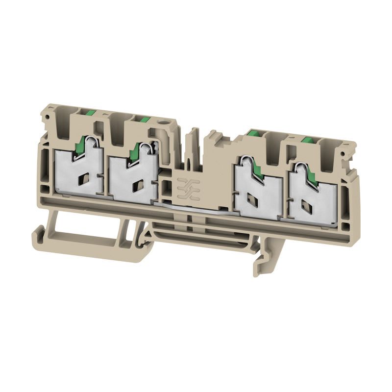 Weidmüller - Bloc de jonction SNAP IN, Beige, 4mm², 4 points de connection