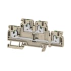 Weidmüller - Bloc de jonction SNAP IN double étage, Beige, 2,5mm²