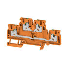 Weidmüller - Bloc de jonction SNAP IN double étage, Orange, 2,5mm²