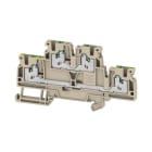Weidmüller - Bloc de jonction SNAP IN double étage, Beige et V/J, 2,5mm²
