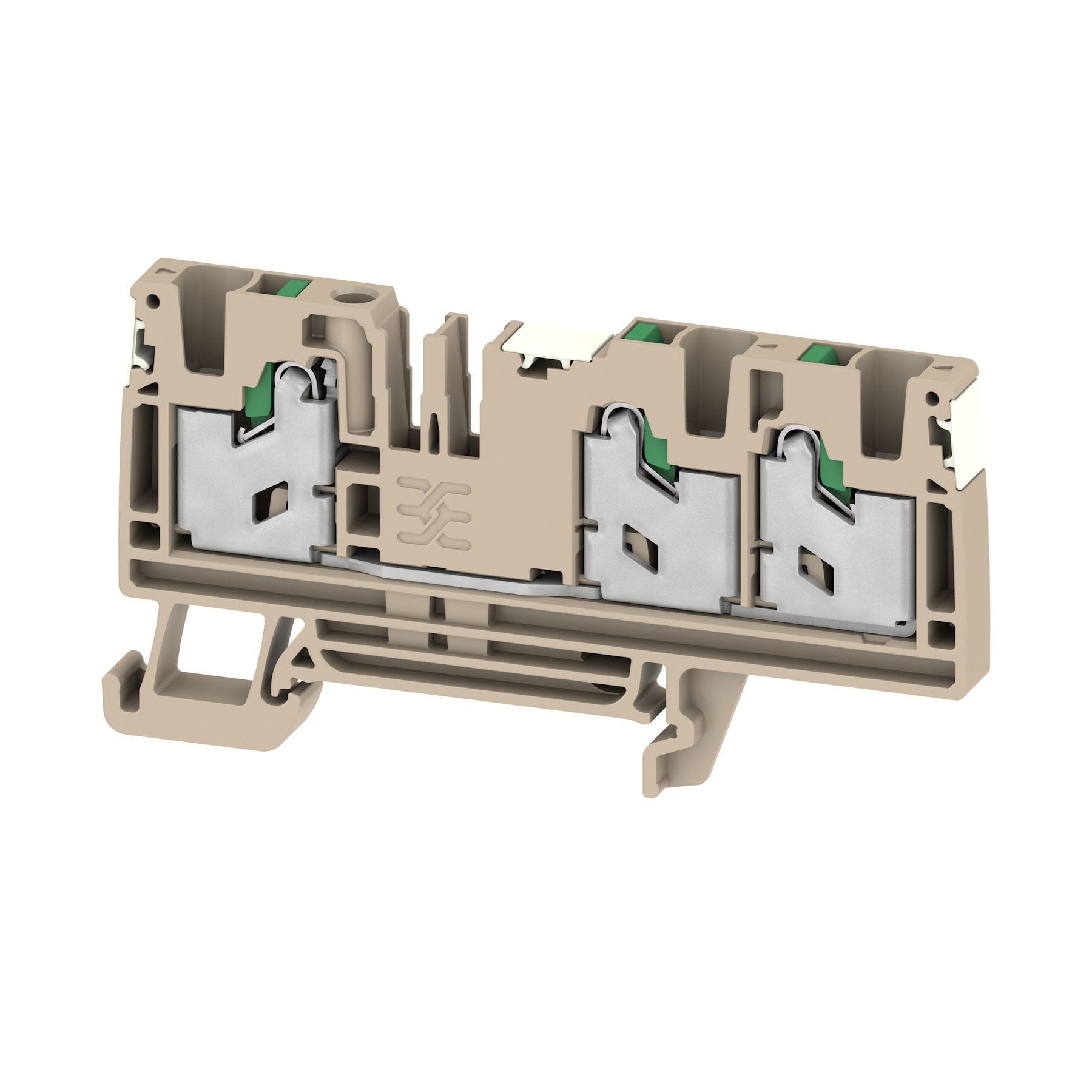 Weidmüller - Bloc de jonction SNAP IN, Beige, 4mm², 3 points de connection, repère vierge