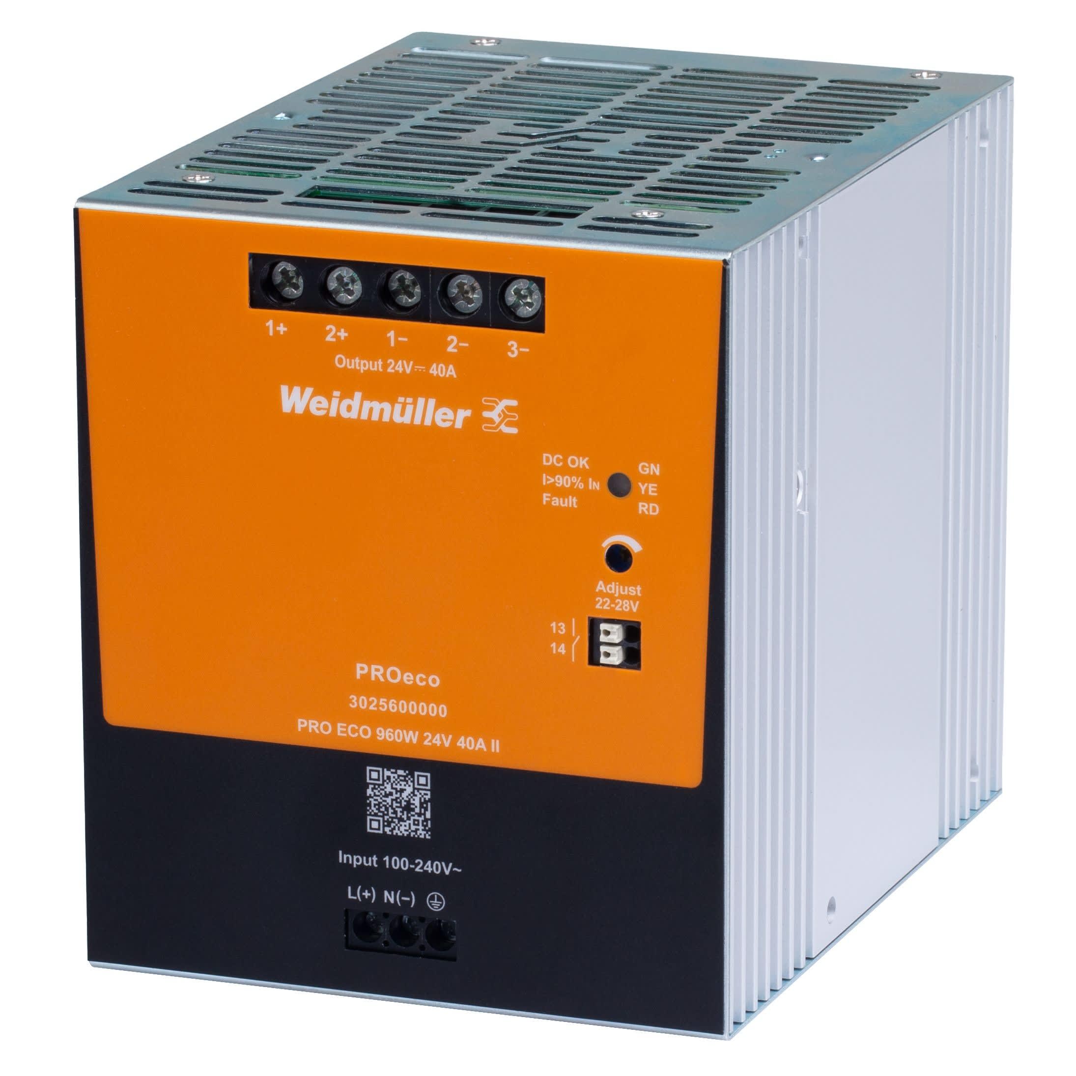 Weidmüller - Alimentations monophasée PRO ECO II 960W 48V 20A