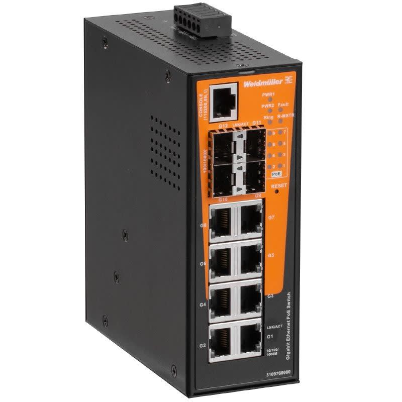 Weidmüller - IE-SW-AL12M-8GTPOE-4GESFP-120W - Produits actifs Ethernet/SAI