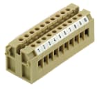 Weidmüller - Bloc de jonction traversant, Raccordement vissé, beige / jaune, 4 mm², 32 A, 400