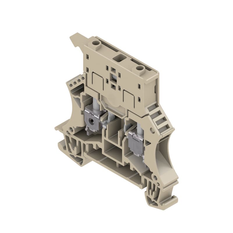 Weidmüller - Borne à fusible, Vissé, Beige , 6 mm², 6.3 A, 500 V, 2 connexions