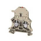Weidmüller - Borne à fusible, Vissé, Beige foncé, 6 mm², 6.3 A, 36 V, 2 connexions
