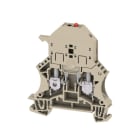 Weidmüller - Borne à fusible, Vissé, Beige foncé, 6 mm², 6.3 A, 250 V, 2 connexions