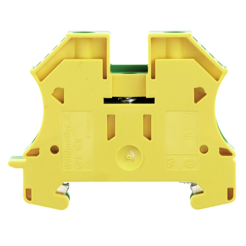 Weidmüller - Borne de protection, Vissé, Vert/jaune, 16 mm², 690 V, 2 connexions