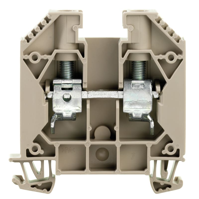 Weidmüller - Borne vissée beige, 16 mm², 76 A, 1000 V, 2 connexions