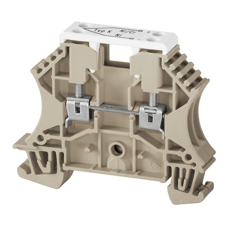 Weidmüller - Borne à thermocouple,Vissé, Beige , 2.5 mm², 55 V, 2 connexions