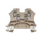 Weidmüller - Borne vissée beige, 1.5 mm², 17.5 A, 800 V, 4 connexions
